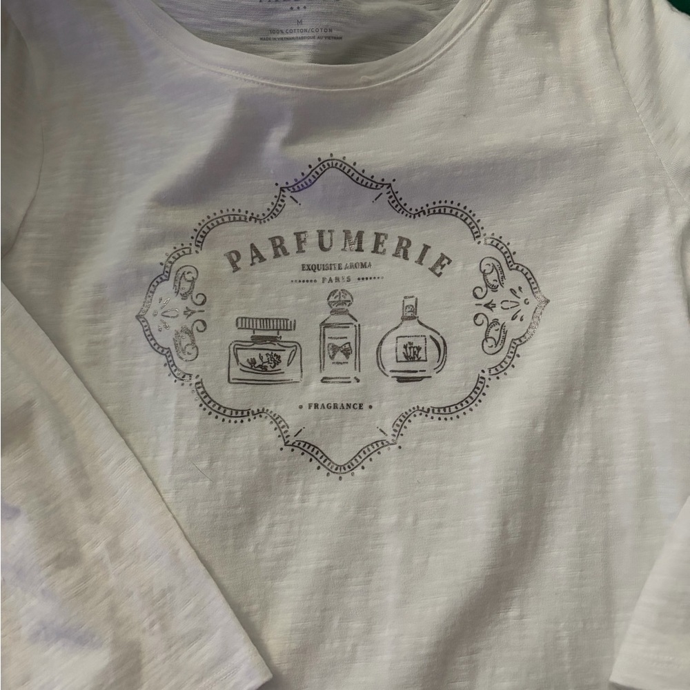 Talbots white Graphic Tee with Print